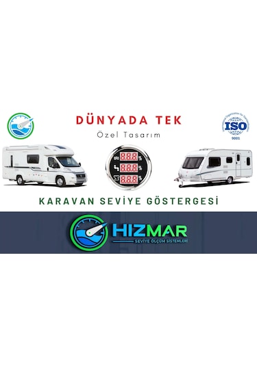 Karavan Seviye Göstergesi - Dünyada Tek - Su - Gri Su - Atık Su Gri