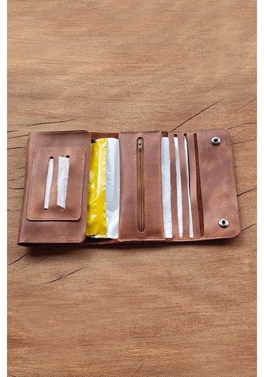 Derigami Deri Tütün Kesesi Tütün Çantası Tütünlük