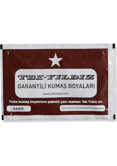 Yıldız Kumaş Boyası Kahve 12 Adet Kahverengi