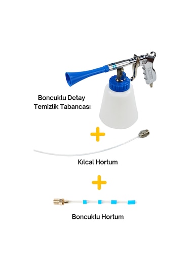 Boncuklu Detay Temizlik Tabancası- Kılcal Hortum-Boncuklu Hortum