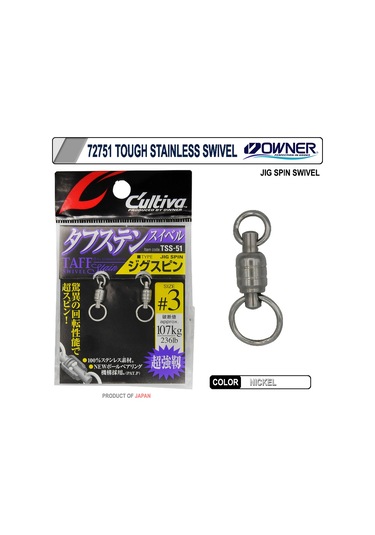 Owner 72751 Tough Stainless Swivel Jig Spin Fırdöndü 2