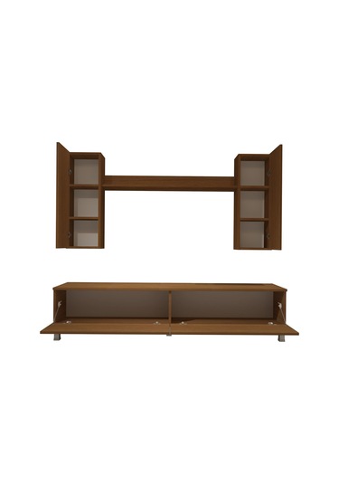 Decoraktiv Eko 7 Slm Std Krom Ayaklı Tv Ünitesi Tv Sehpası Ceviz