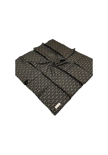 Pierre Cardin İpek Eşarp - 8631438-912 Siyah Kahve Siyah Kahve