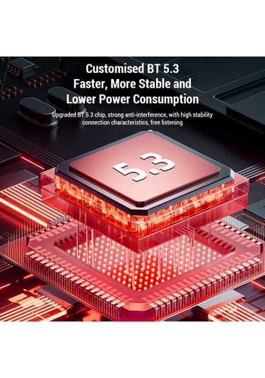 Leezsing Siyah Thinkplus Gm1b Bluetooth 5.3 Kulaklıklar - Yarı Kulak İçi Tasarım, Akıllı Gürültü Azaltma, Oyuncu Tuning, 5 Saat Kullanım Süresi