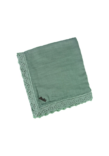 Enba Pamuklu İğne Oyalı Namaz Ve Mevlüt Örtüsü 110x110 Cm Haki