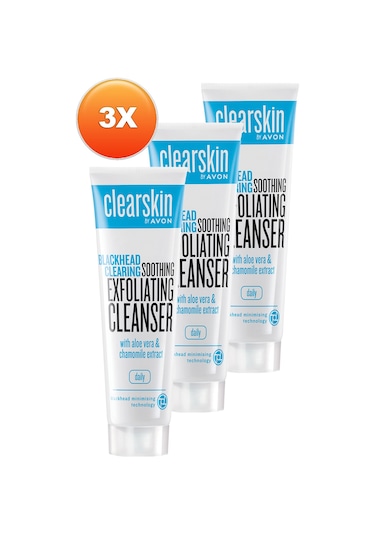 Avon Clearskin Siyah Nokta Yatıştırıcı Peeling Temizleyici 3 x 100 ML