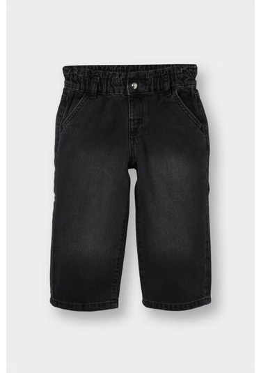 Defacto Wide Leg Beli Lastikli Antrasit Kız Bebek Jean Pantolon F1829a5/nm36 Antrasit