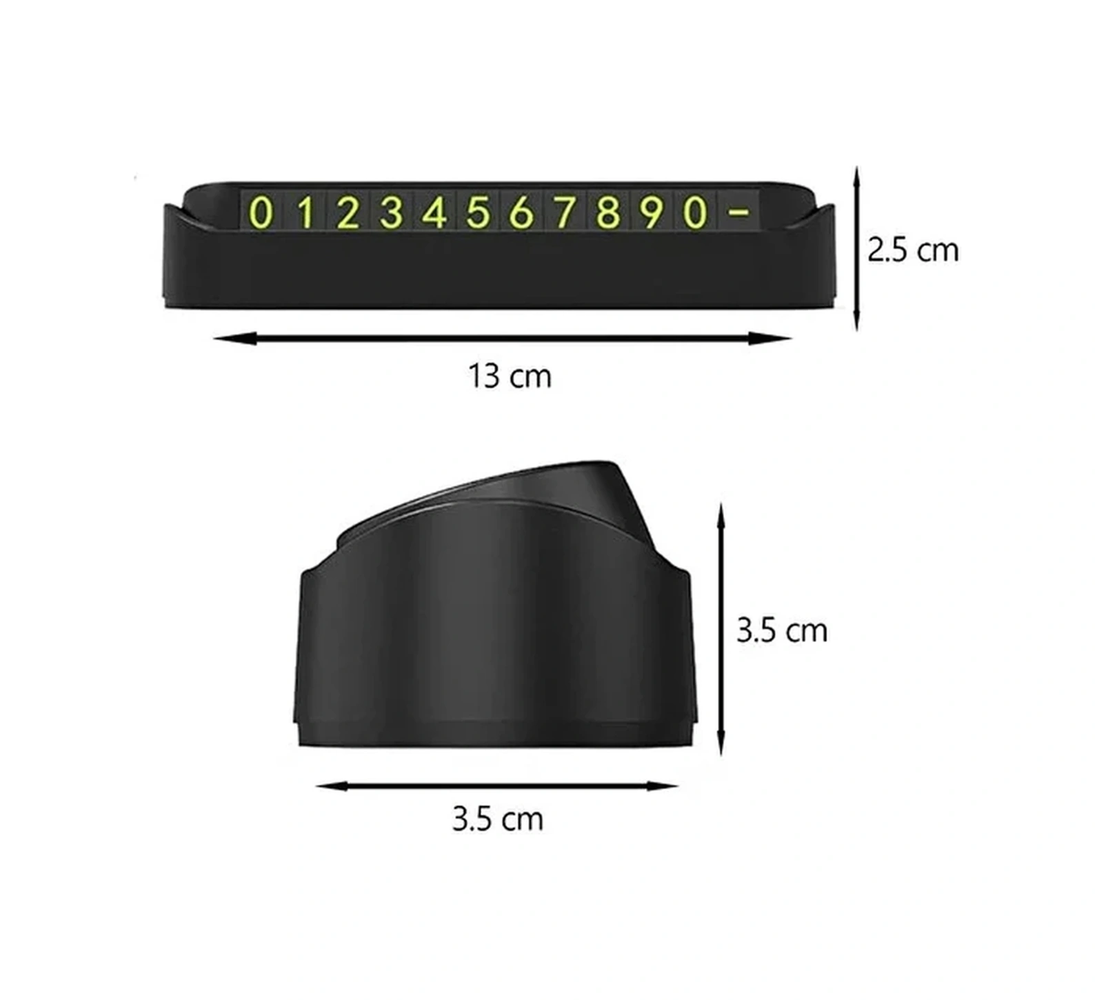 Fosforlu Otomobil Park Numaratörü Aç Kapa Numaratör Telefon Numarası Araba Parktel Numaralık Beyaz