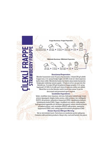 Oze Frappe Tanışma Seti Çilek 250 G + Çikolata 250 G + Mango 250 G