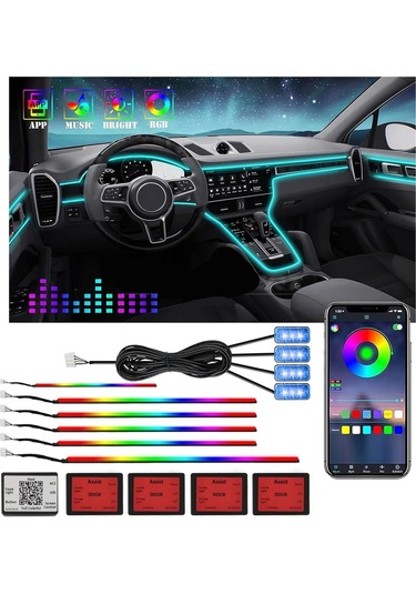 Araç Ambians Ortam Led Kontrollü Bluetooth Androıd Ios Newfron