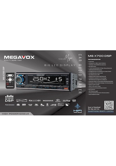Megavox Mgx X700dsp Car Audıo Player