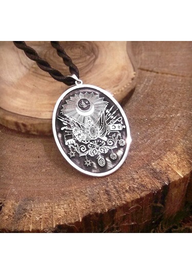 Madalyon Tasarım Kişiye Özel Isim Yazılı 925 Ayar Gümüş Kolye (429459289)