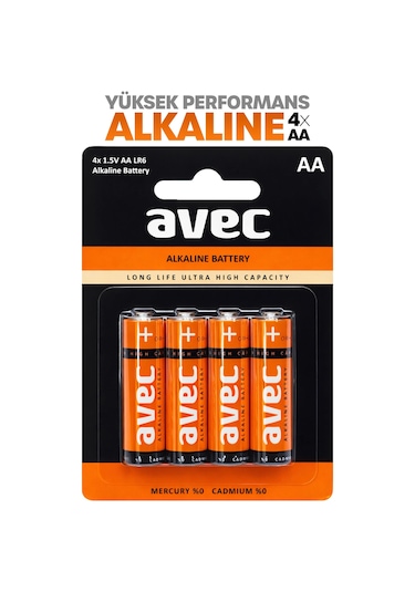 Avec Lr6 Aa Alkalin 4'lü Kalem Pil