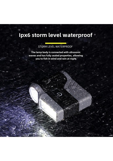 Mufunye Sensörlü Cob Led Şapka Feneri, Su Geçirmez, Dış Mekan Balıkçılığı, Kamp İçin El Serbest Aydınlatma Siyah Çok Renkli