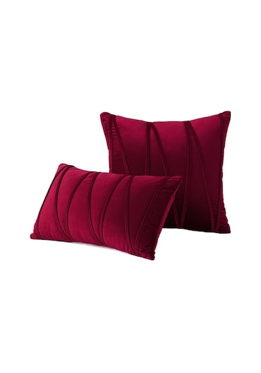 Şarap Kırmızısı Yenı 18 "20" Kadife Düz Yumuşak Minder Örtüsü Atmak Yastık Kılıfı Kanepe Ev Dekor 50x50cm