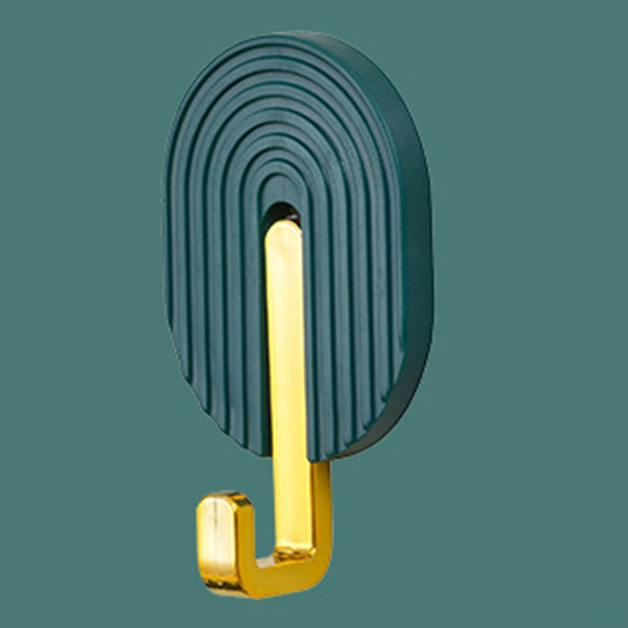 Kangvka Yeşil Yeşimli 2 Adet Multifonksiyonel Banyo/ Mutfak Otomatik Yapışkan, Delme Yok, Dayanıklı Abs Kanca Havlu, Çanta, Giysi Asma Koyu Yeşil