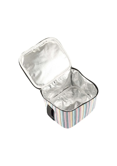 Ns Reliable Kamp Piknik Termal Soğutucu Yalıtımlı Buzluk Termos Çanta - 920 Çizgi Desenli Çok Renkli