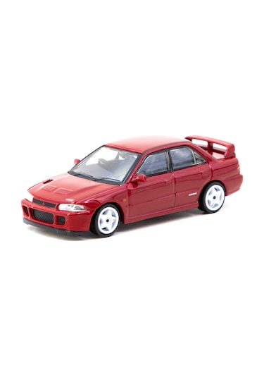 Tarmac Works 1/64 Mitsubishi Lancer Gsr Evolution Iı Red With Tarmac Cards - Global64 Çok Renkli
