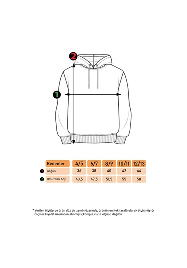 Toontoy Kız Çocuk Kapüşonlu Baskılı Sweatshirt Somon
