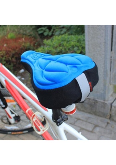 Kırmızı 3d Mtb Yol Dağ Bisikleti Bisiklet Nefes Yumuşak Eyer Minder Örtüsü Koltuk Pedi Kırmızı