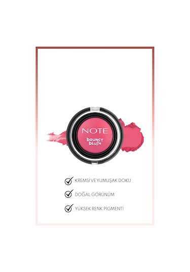 Note Cosmetique Bouncy Blush Yumuşak Kremsi Allık - 01 Paradise