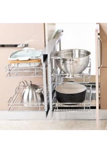 Çağdaş Tam Açılım Tezgah Altı Kör Köşe Sepeti