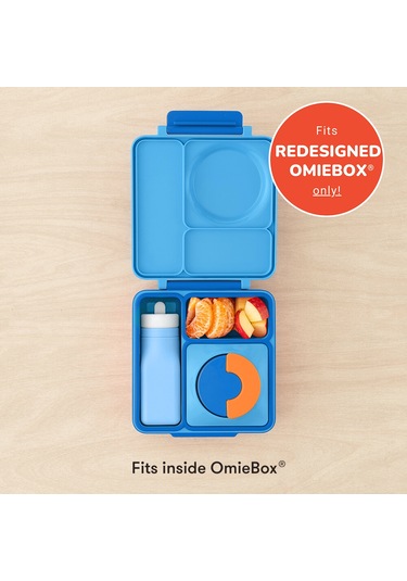 Omiebox - Omiebottle Bpasız Silikon Suluk Mavi Desenli