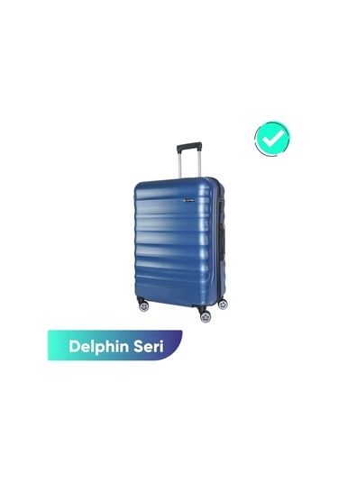 Vegmann Delphin Mavi Büyük Boy Valiz