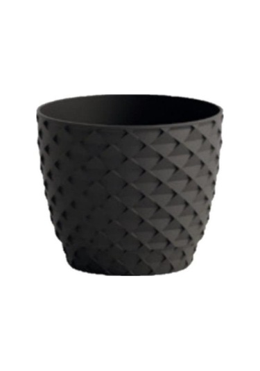 Omnipazar So-kap4 Kapadokya Dekoratif Plastik Saksı 5 Litre No 4 Antrasit 116