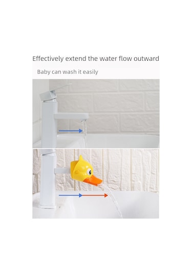Konesam Çocuk Ellik Silikon Su Kaynak Uzatıcı: Kartoon Desenli Fil & Ördek , Su Sıçramasını Önleyen, Kolay Kurulumlu Lavabo Aksesuarı Diğer