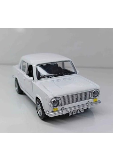 Oyuncak Metal Model Araba 1/36 Çek Bırak Beyaz Hacı Murat 124