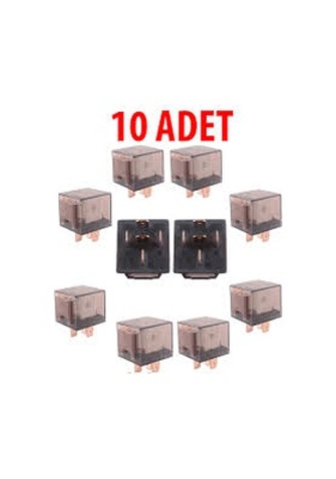 Mini Röle Şeffaf 10 Adet Universal 40 Amper Şeffaf 5 Uçlu 12V-24V