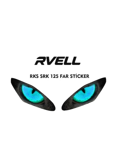 Rvell Srk 125r Uyumlu Far Sticker Mavi 1.Resim