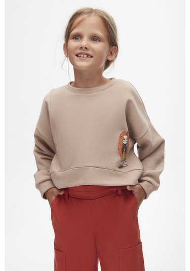 Nk Kids 37513 Kız Çocuk Vizon Kolej Sweat vizon