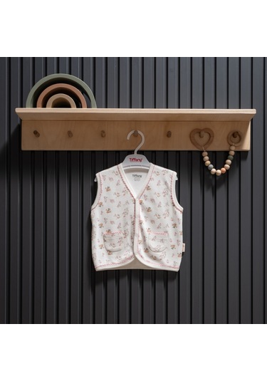Tiffany Baby Cute Cats Yelek 34005 Ekru