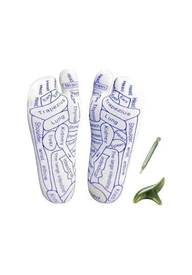 Yifomall "elastik Spandex Masaj Çorabı Ve Akupresür Kalemi İle Rahatlatıcı Ayak Masajı" Diğer