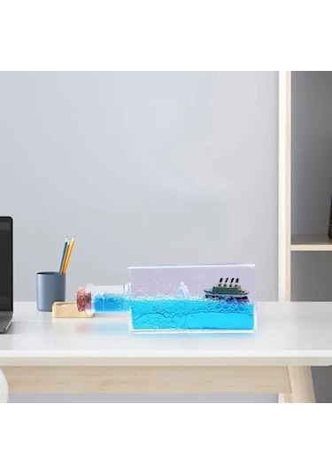 Larimar Batmayan Gemi Şişe Akvaryum