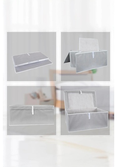 Çok Amaçlı Kutu Megaplus 70x40x30 Cm Tela Yıkanamaz Gri-beyaz