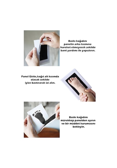 Technosmart Trendpoint Bebek El Ayak Izi Anı Seti Mürekkep Temassız Baskı Kit (509497194)