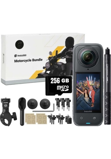 X4 8k 256gb Aksiyon Kamera Motosiklet Kit Siyah