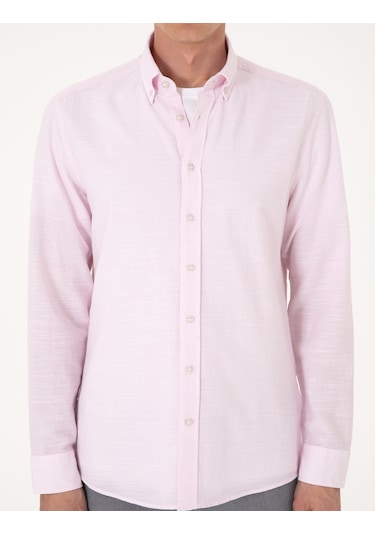 Pierre Cardin Erkek Nar Çiçeği Gömlek Desenli 50307101-vr239 Nar Çiçeği