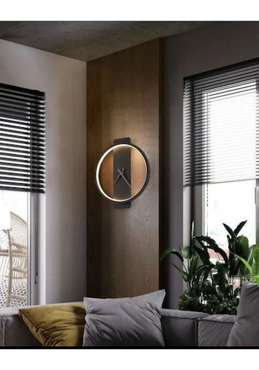 Ey-El Tasarım Modern Dekoratif Led Saat Siyah