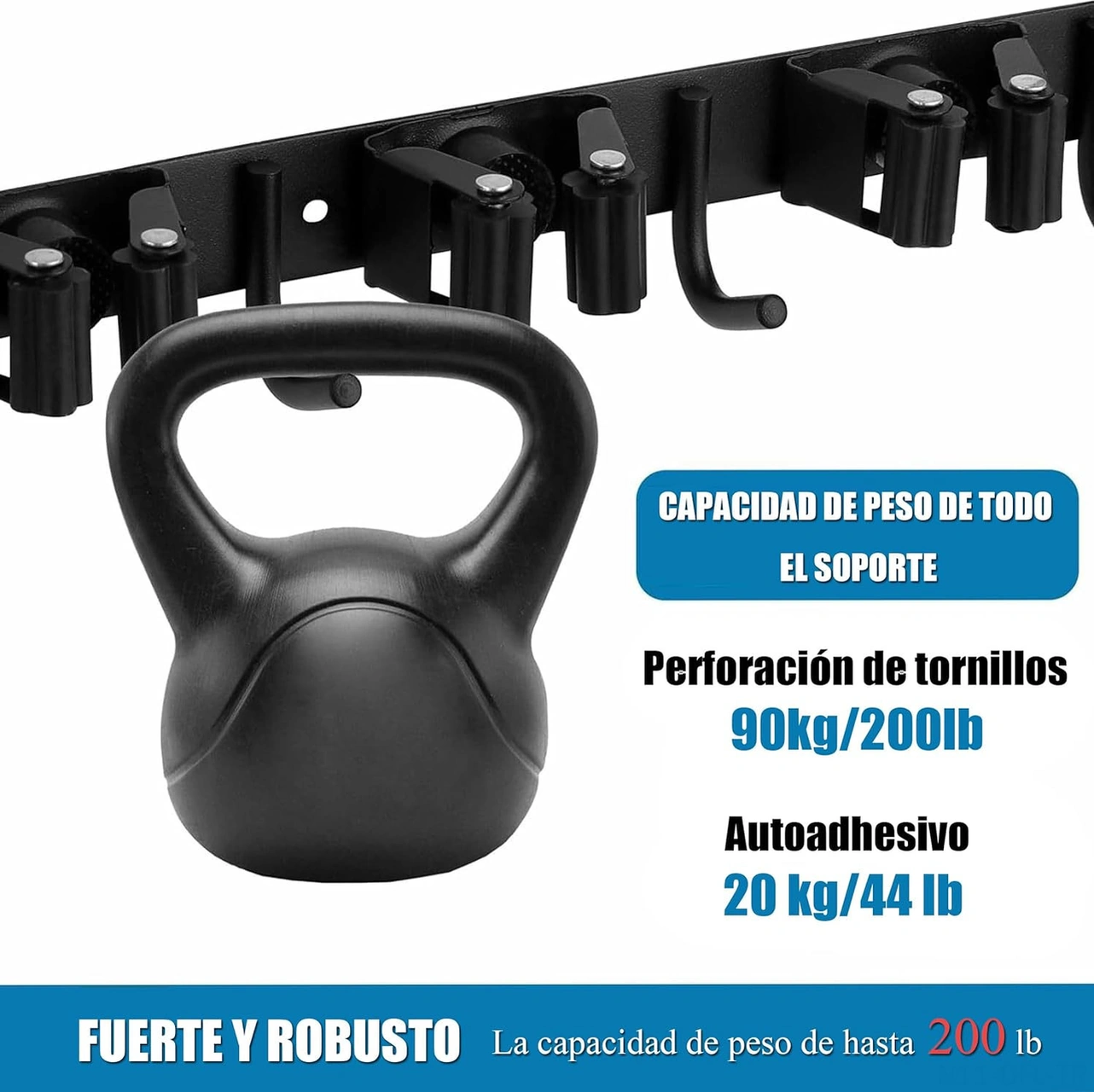 Dofolink Duvarlı Süpürge Ve Mop Tutucu, 5 Konumlu 4 Paslanmaz Çelik Kanca, Otomatik Yapışkan, Garaj-mutfak-banyo İçin Temizlik Aleti Organizerı