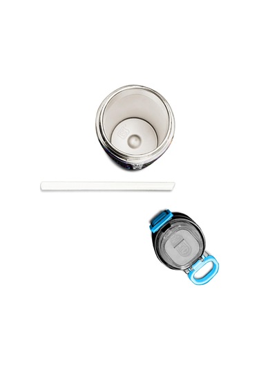 Coral High Kids Çok Renkli Kalp Desenli Pipetli Ve Direkt İçim Çelik Termos 500 Ml 31870 Siyah - Yeşil