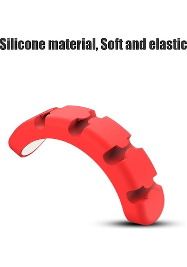 Willowhaven Yeşil Silikon Kablolama Tutucu, 4 Delikli Masaüstü Kablo Düzenleyici, Usb Şarj Kablosu İçin Pratik Çözüm, 9x2x1 Cm, 20g