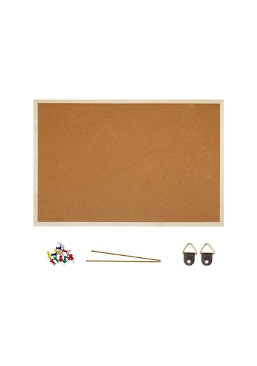 1 Takım Mantar Bülten Tahtası Dayanıklı Çok Amaçlı Ahşap Çerçeve Mantar Panosu Notlar Mesajlar Resimler Notlar İçin M