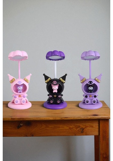 Şarjlı Taşınabilir Mandallı Masa Lambası Siyah