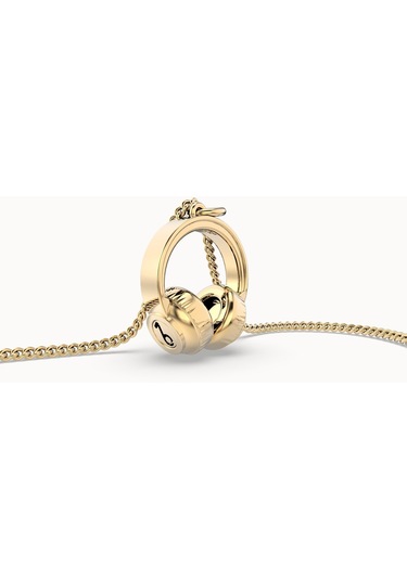 Chocli 18 Ayar Altın Kaplama Kulaklık Kolye