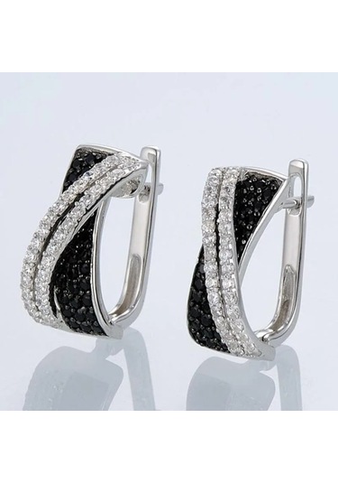 Prosperlink Lüks Mavi Kübik Zirkonya Küpe - Düğün, Parti Aksesuarı, Kadınlar İçin Hediyesiyah Çinko Kaplamabeyaz0,11 Ct - 0,15 Ct14 Ayargümüşfl - If