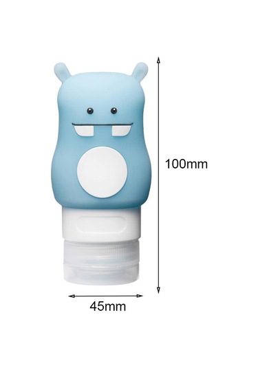 Sones Taşınabilir Seyahat Şampuanı Vücut Losyonu Kozmetik Şişesi Makyaj Kabı Saklama Kutusu, Renk: Mavi Su Aygırı